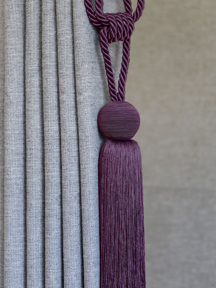 Laura Ashley Blackberry Purple Theodora Tassel Curtain Tie Back - Image 1 of 2
