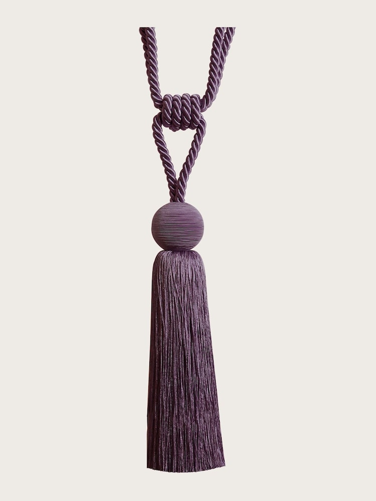 Laura Ashley Blackberry Purple Theodora Tassel Curtain Tie Back - Image 2 of 2