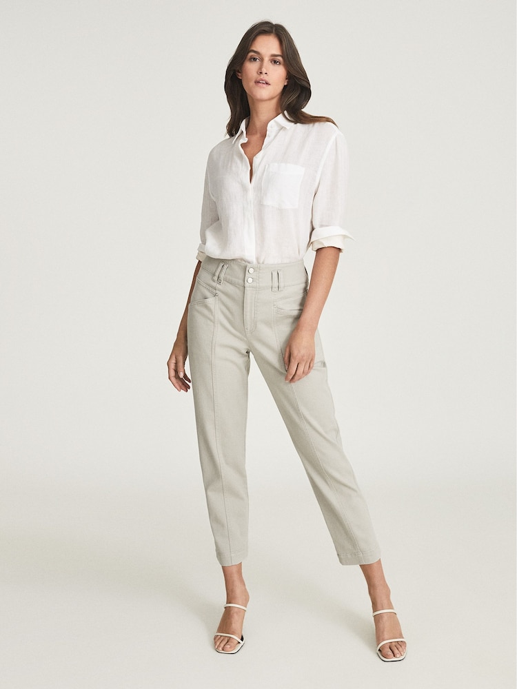 Reiss Sage Baxter Relaxed Tapered Fit Trousers - Image 1 of 5