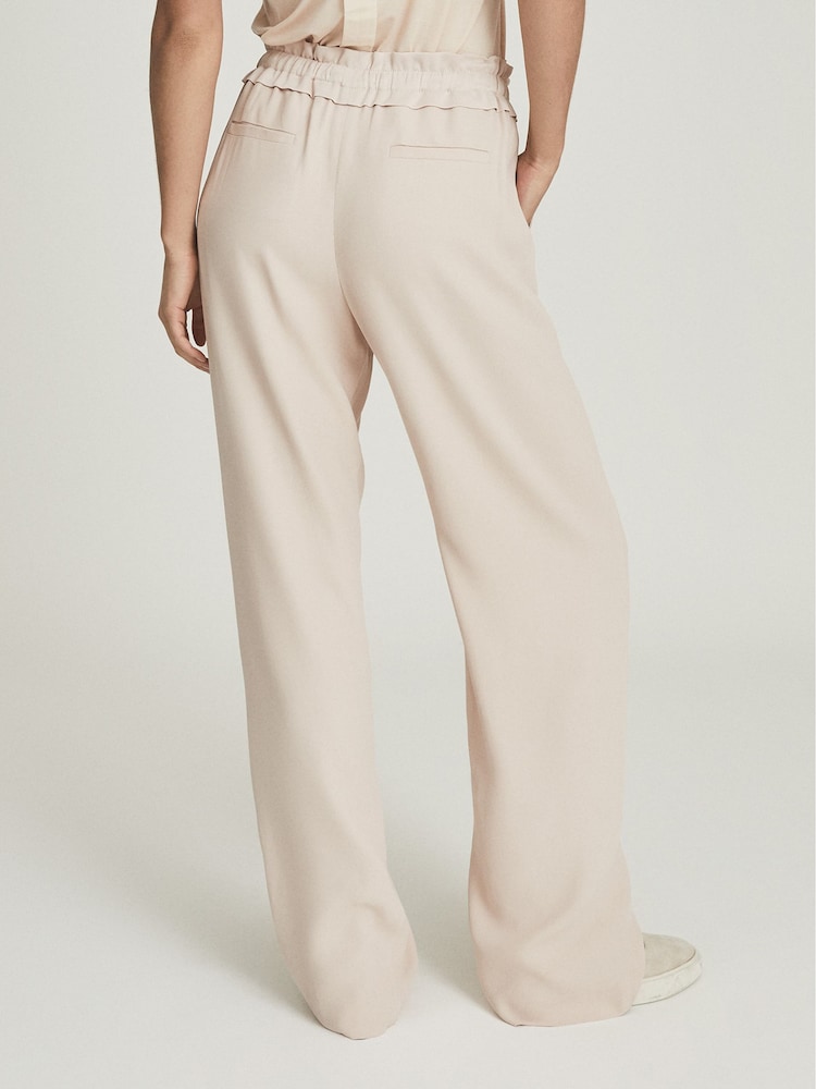 Reiss Blush Raya Wide Leg Trousers - Image 5 of 5