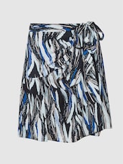 Reiss Black Print Astrid Printed Mini Skirt - Image 2 of 5