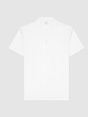 Reiss White Caspa Mercerised Cotton Jersey Shirt - Image 2 of 5
