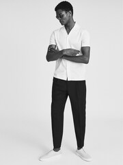 Reiss White Caspa Mercerised Cotton Jersey Shirt - Image 3 of 5