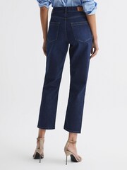 Reiss Deep Indigo Bailey High Rise Straight Leg Jeans - Image 5 of 9