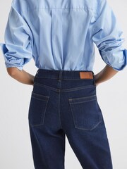 Reiss Deep Indigo Bailey High Rise Straight Leg Jeans - Image 8 of 9