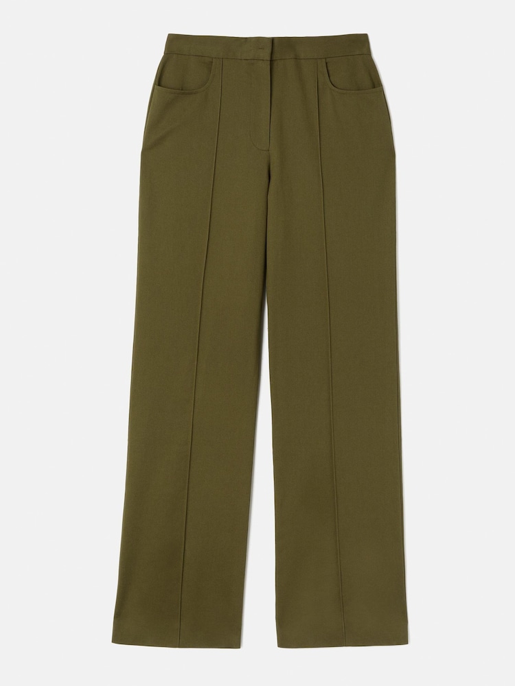 Jigsaw Green Cotton Drill Harris Chino Trousers - Image 5 of 5