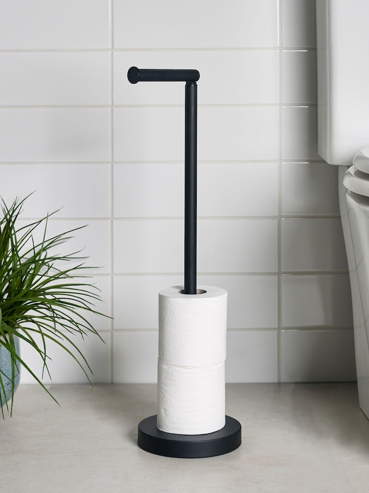 Black Pivot Top Toilet Roll Holder - Image 1 of 6