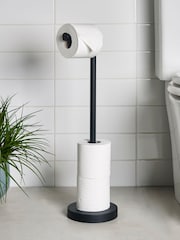 Black Pivot Top Toilet Roll Holder - Image 2 of 6