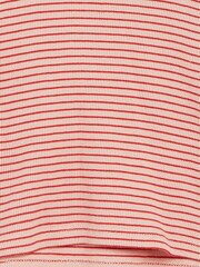 Reiss Red Carey Jr Striped Roll Neck Top - Image 6 of 6
