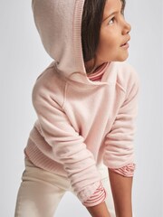 Reiss Pink Bella Junior Wool Cashmere Blend Hoodie - Image 3 of 6