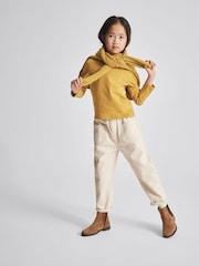 Reiss Green Gwyn Jr Ribbed Zip Neck Jumper - Image 1 of 6