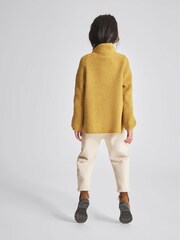 Reiss Green Gwyn Jr Ribbed Zip Neck Jumper - Image 5 of 6