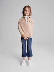 Reiss Pink Emily Junior Brushed Cotton Overshirt - Image 1 of 6