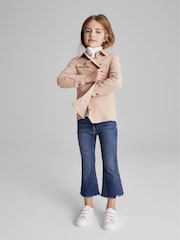 Reiss Pink Emily Junior Brushed Cotton Overshirt - Image 4 of 6