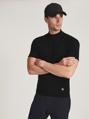 Reiss Black Barker Golf Stretch Merino Turtle Neck - Image 1 of 6