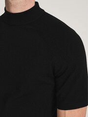 Reiss Black Barker Golf Stretch Merino Turtle Neck - Image 3 of 6