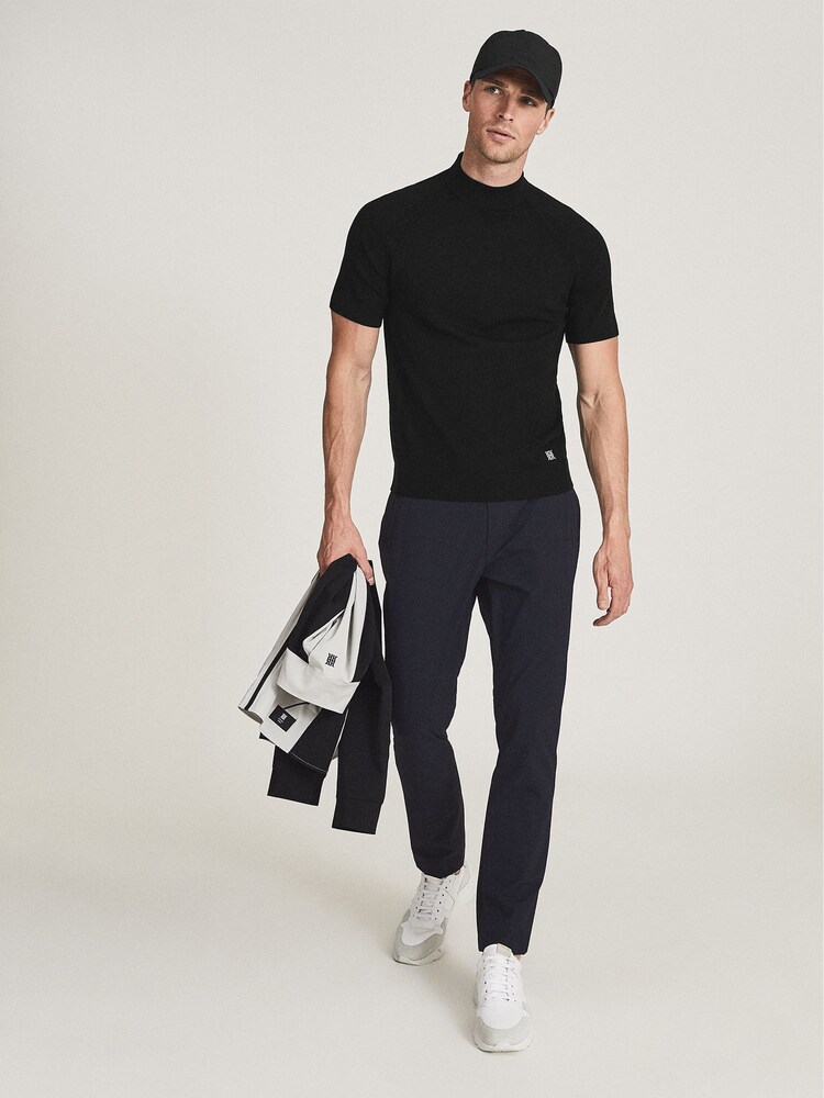 Reiss Black Barker Golf Stretch Merino Turtle Neck - Image 6 of 6