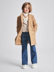 Reiss Camel Marlow Jr Tailored Wool Blend Coat - Image 1 of 6