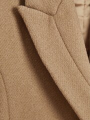 Reiss Camel Marlow Jr Tailored Wool Blend Coat - Image 6 of 6