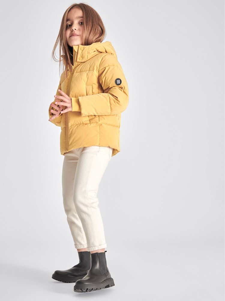 Reiss Yellow Thea Jr Hooded Puffer Jacket - Image 1 of 7