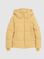 Reiss Yellow Thea Jr Hooded Puffer Jacket - Image 2 of 7