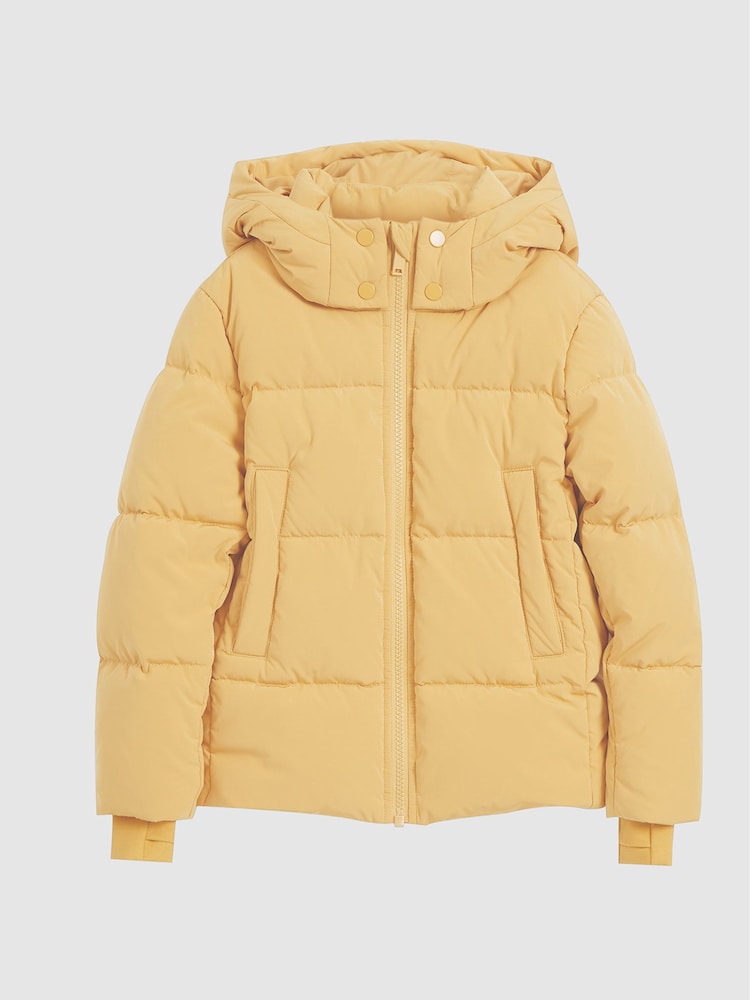 Reiss Yellow Thea Jr Hooded Puffer Jacket - Image 2 of 7