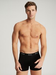 Reiss Black Heller Three Pack Organic Cotton Boxers - Image 3 of 7