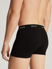 Reiss Black Heller Three Pack Organic Cotton Boxers - Image 4 of 7