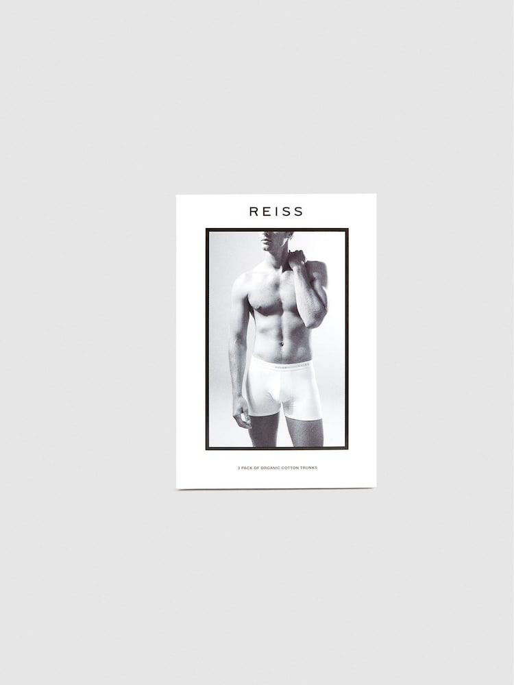 Reiss Black Heller Three Pack Organic Cotton Boxers - Image 7 of 7