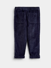 JoJo Maman Bébé Navy Blue Cord Pull-Up Trousers - Image 2 of 4