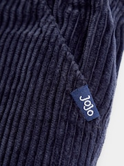 JoJo Maman Bébé Navy Blue Cord Pull-Up Trousers - Image 3 of 4