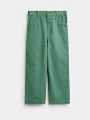 JoJo Maman Bébé Dark Green Christmas Car Print Shirt & Cord Trousers Set - Image 4 of 7