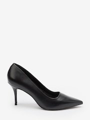 Black Regular/Wide Fit Forever Comfort® Leather Court Shoes - Image 1 of 5