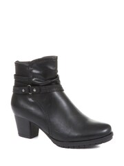 Pavers Ladies Black Slouch Ankle Boots - Image 2 of 5