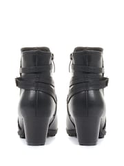 Pavers Ladies Black Slouch Ankle Boots - Image 3 of 5