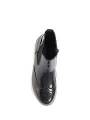 Pavers Ladies Wide Fit Brogue Chelsea Boots - Image 4 of 5