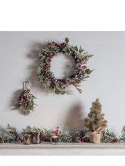 Gallery Home Gold Leafy Pine Garland With Gold Bells Christmas - Image 1 of 2