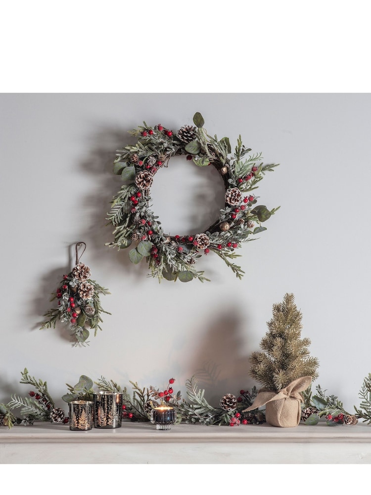 Gallery Home Gold Leafy Pine Garland With Gold Bells Christmas - Image 1 of 2 Gallery Home Gold Leafy Pine Garland With Gold Bells Christmas - Image 1 of 2