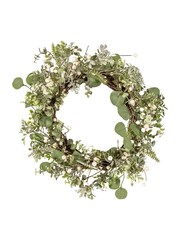 Gallery Home Green Christmas White Berry With Mixed Leaves Wreath - Image 2 of 2
