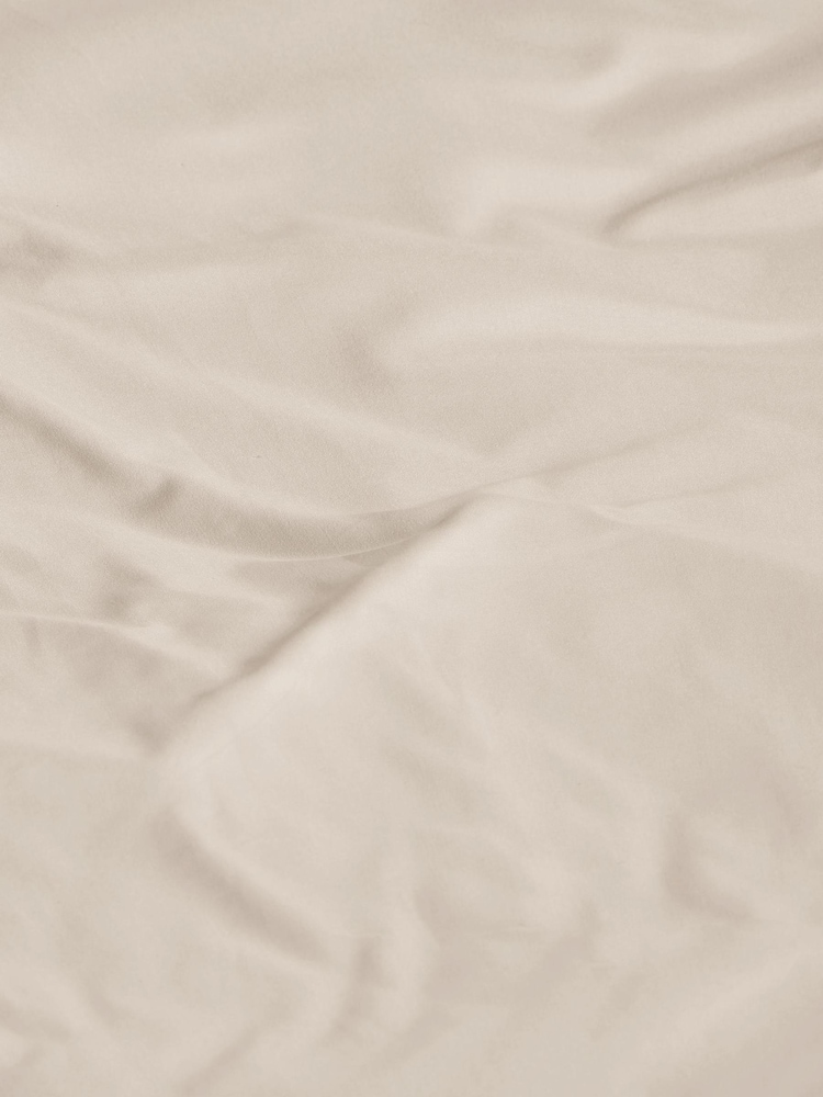 Natural Soft Touch Brushed Plain Duvet Cover & Pillowcase Set - Image 5 of 5