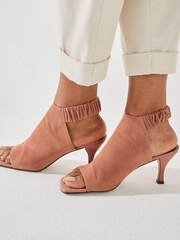 Camel Brown Signature Leather Ruched Shoe Boots - Image 6 of 6