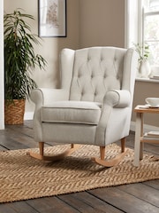 Tweedy Plain Light Natural Sherlock Rocking Chair - Image 1 of 8