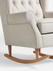 Tweedy Plain Light Natural Sherlock Rocking Chair - Image 3 of 8