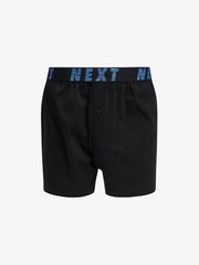 Black Colour Marl Waistband 4 pack Loose Fit Jersey Boxers - Image 5 of 10