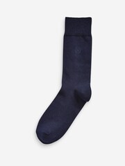 Navy Blue Logo 10 Pack Embroidered Lasting Fresh Socks - Image 3 of 4