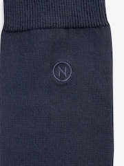 Navy Blue Logo 10 Pack Embroidered Lasting Fresh Socks - Image 4 of 4