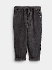 JoJo Maman Bébé Charcoal Grey Cord Pull-Up Trousers - Image 1 of 4