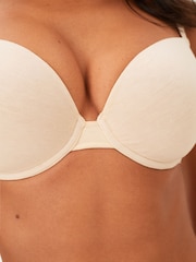 Black/White/Pastel Rose Nude Pad Plunge DD+ Cotton Blend Ultimate Comfort Bras 3 Pack - Image 5 of 9