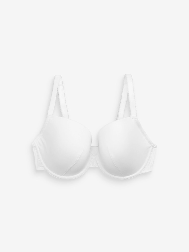 Black/White/Pastel Rose Nude Pad Plunge DD+ Cotton Blend Ultimate Comfort Bras 3 Pack - Image 9 of 9