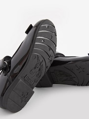 Black Patent Standard Fit (F) School Leather Bow Mary Jane Shoes - Image 6 of 6
